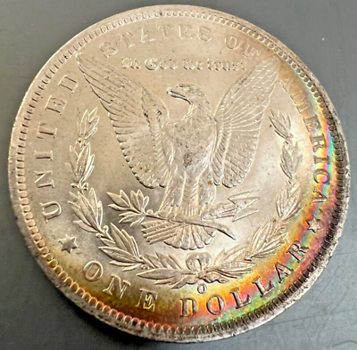 #ad STUNNING RAINBOW TONED 1885 O Morgan Silver Dollar $99.99