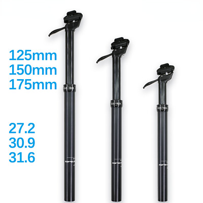 #ad Dropper Seatpost Manual Travel 175mm Height Adjustable Bike Lever Control $134.91