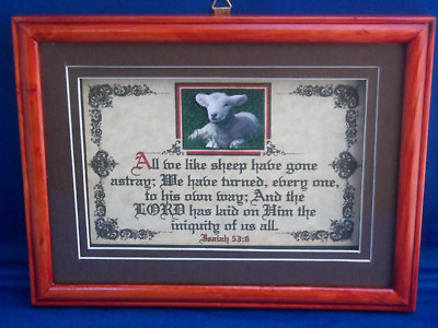 #ad New Bible Verse Plaques Signs quot;WE LIKE SHEEPquot; ChristianFramed Gifts $49.95 $39.95