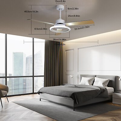 3 in 1 Ceiling Fans Light With Remote Control Light Chandelier LED 52quot; Blades 1* $125.01