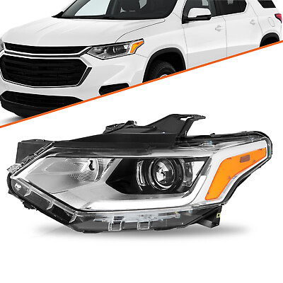 #ad for 2018 2021 Chevy Traverse Chrome HID Xenon Headlights Driver Side w LED DRL $129.99