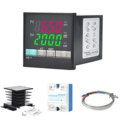 #ad CNAODUN PID Temperature Controller Kit 100 240 VAC Voltage with 40DA Solid St... $38.83