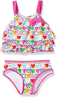 #ad Kiko amp; Max Infant Girls Ruffle Top Bikini Swimsuit Size 3 6M 6 9M 12M 18M 24M $9.74
