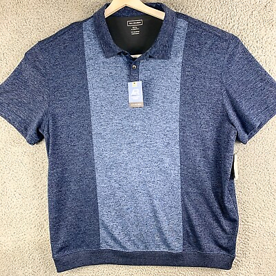 #ad Van Heusen AIR Golf Polo Shirt Mens 2XL NEW Blue Cooling Zone Bowling NWT $54 $24.74