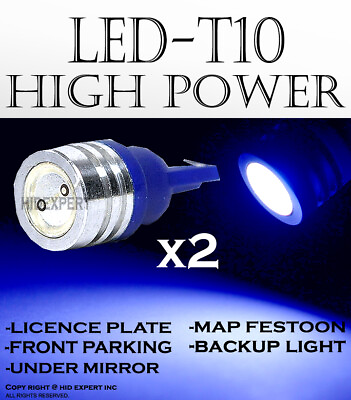 4 pcs T10 LED Blue LED High Power Replace Stock License Plate light bulbs Z113 $6.29