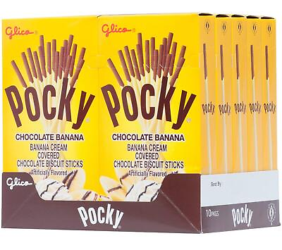 #ad Pocky Biscuit Stick Chocolate Banana 2.47 Ounce Pack of 10 $29.99