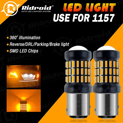 #ad 2x 1157 7528 LED Turn Signal Marker Parking Light Bulb Amber Yellow Blinker Lamp $12.99