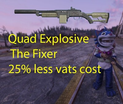 #ad ⭐️ ⭐️⭐️ Quad Explosive The Fixer 25% less Vats PC $15.00