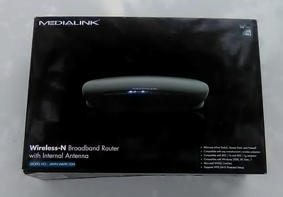 #ad Medialink Wireless N Broadband with Internal Antenna 150 Mbps 4 Port Switch $29.95
