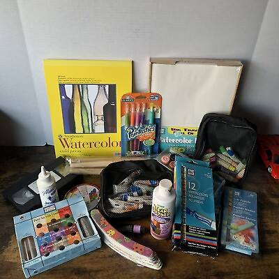 #ad HUGE Lot Of Watercolors And Accessories $155.00