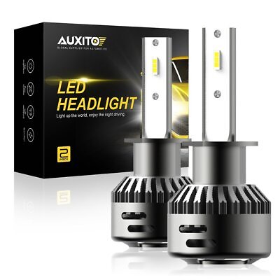 #ad AUXITO Mini H1 LED Headlight Kit 48W 9000LM Bulbs High Power 6500K Canbus White $21.99