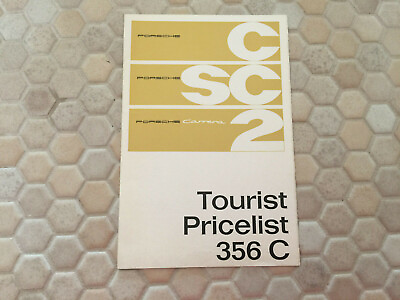 #ad PORSCHE 356 C 356 SC 356 CARRERA 2 TOURIST DELIVERY PRICE LIST BROCHURE 1963 $125.00