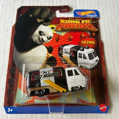 #ad Mattel Hot Wheels Dreamworks Kung Fu Panda Po Ping Character Car New Premium $20.00