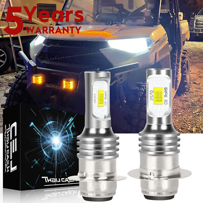 #ad 2 Super LED light bulbs upgrade for Polaris Side by Side 2009 RZR 170 headlight $13.67