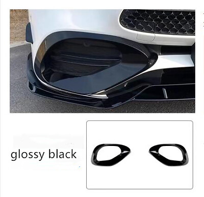 #ad Gloss Black Fog Light Frame Cover Bezel For Mercedes Benz C Class W206 2022 2023 $199.00
