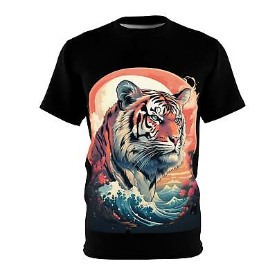 #ad Tiger Portrait Shirt Tiger Roaring Tiger Tee: Bold Wildlife Fashion Statement $35.43