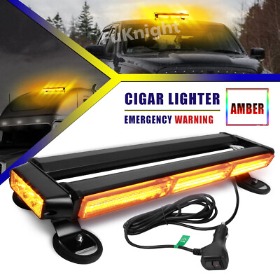 #ad #ad Rooftop LED Emergency Strobe Light Bar Amber Warning Double Side Traffic Advisor $75.75