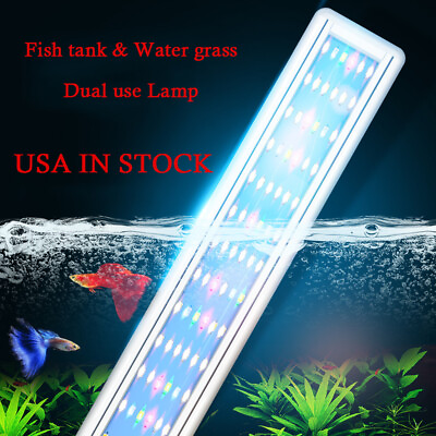 #ad Aquarium Lighting Aquatic Plant LED Light Multi Color Full Spectrum Extensible $17.24