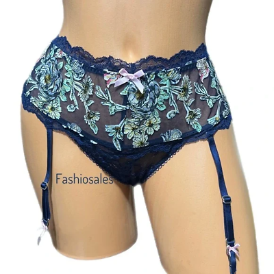 #ad Victorias Secret Dream Angels Embroidered Wide Side Thong Panty amp; Garter Medium $10.00