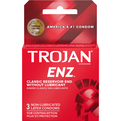 #ad Trojan ENZ Non Lubricated Condoms Quantity Options $54.99