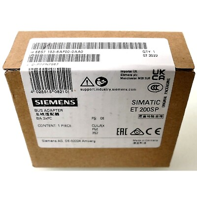 #ad New Siemens SIMATIC ET 200SP 6ES7193 6AF00 0AA0 6ES7 193 6AF00 0AA0 $97.91