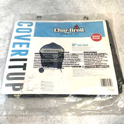 #ad Grill Cover Char Broil 30quot; Universal Outdoor Weather Resistant Protector Black $14.95