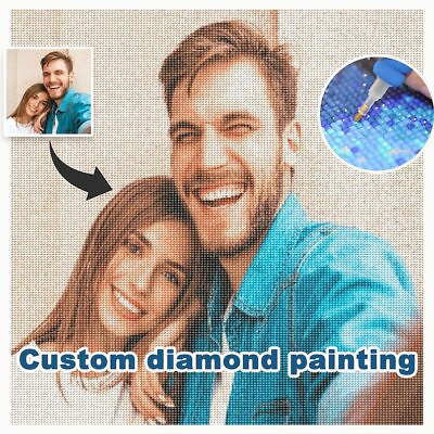#ad Custom 5D Diamond Painting Kits for Adult Turn Photo into Diamond Art DIY Gift $24.99