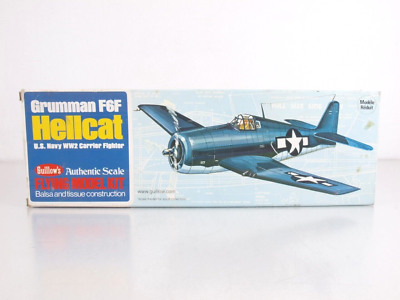 #ad Grumman F6F Hellcat Model Kit 503 Guillow#x27;s WW2 Aircraft Carrier Fighter Plane $14.99