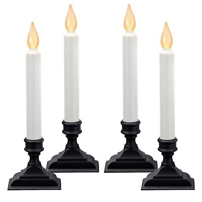 #ad 612 Vermont Battery Operated LED Window Candles with Flickering Amber Flame ... $31.63