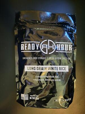 Long Grain White Rice 10 Serving Pouch 25 year Shelf Life Emergency Food Bag Kit $12.44