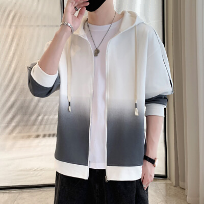 #ad Loose Long Sleeved Hooded Tops Hoodie Coat Casual Trendy Men#x27;s Autumn Sweatshirt $49.64