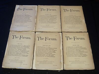 #ad 1890 THE FORUM MAGAZINE LOT OF 10 ISSUES GREAT ADS amp; ARTICLES WR 774 $60.00