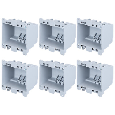 #ad 6 Pack Two Gang Old Work Electrical Outlet Box Ultra deep 25 Cubic Inch $28.99