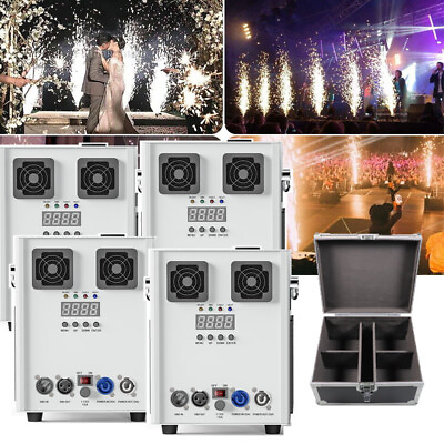 #ad 4X White Cold Spark Machine 700W Stage Effect DMX Firework DJ Event Party amp;Case $959.53