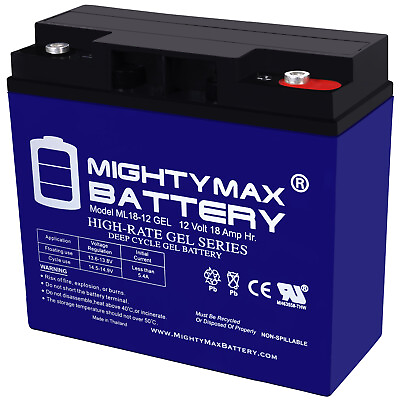 #ad Mighty Max 12V 18AH GEL Battery Replaces Yamaha 600 YFM600FW Grizzly 1998 2001 $44.99