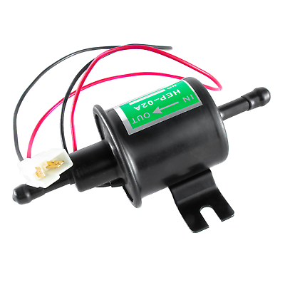 #ad 12V 4 7 PSI Electric Fuel Pump Inline Low Pressure Gas Diesel HEP 02A Universal $16.99