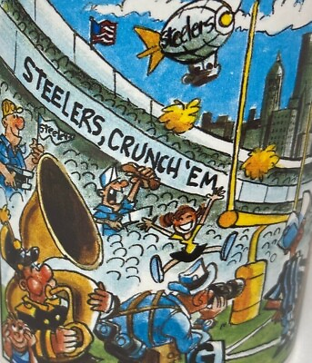 #ad Team NFL Pittsburgh Steelers Cartoon Coffee Mug Custom Edge Inc Football Vintage $17.50