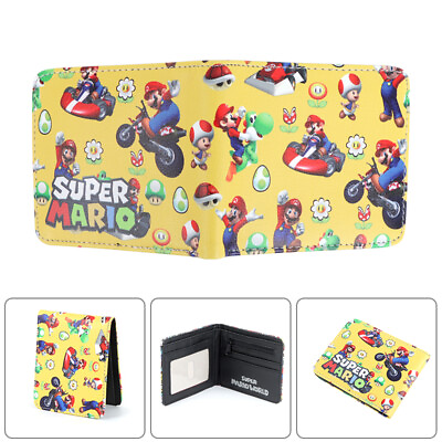 #ad Cute Super Mario Bros Purse Short Bifold Fashion Leather Wallet S5 $14.88