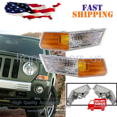 #ad parking light turn signal directional lamp front pair set fit 07 17 jeep patriot $17.25