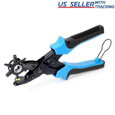 #ad Heavy Duty Leather Hole Punch Tool Multi Size Plier for Belt Collar Strap Fabric $14.61
