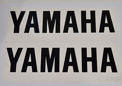 #ad 2 x Yamaha Tank Fairing Decal Stickers 200mm X 48mm Oracal 651 Gloss Black R6 R1 GBP 3.99