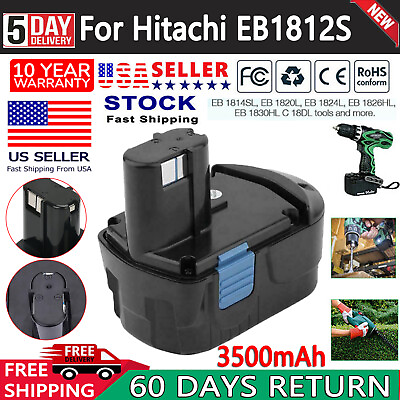 #ad 1 2pack 3.5Ah 18V Ni MH Battery For Hitachi EB1812S EB1814SL EB1820 EB1820L NEW $49.99