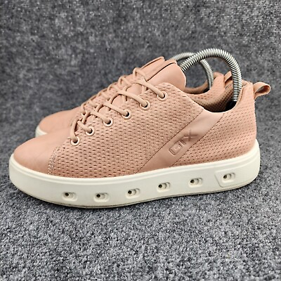 #ad ECCO Street 720 GTX Shoes Womens 7 7.5 EU 38 Pink Leather Waterproof Sneakers $48.88