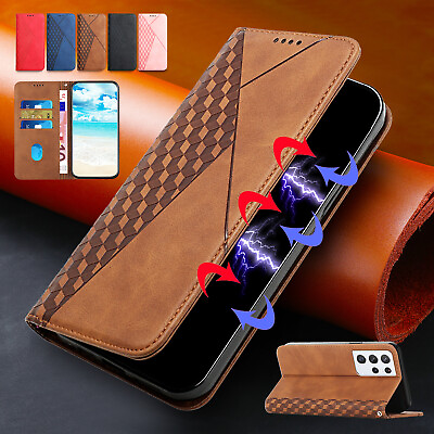 #ad For Samsung S24 Ultra S23 S22 S21 Plus S20 Magnetic Leather Wallet Stand Case $10.22