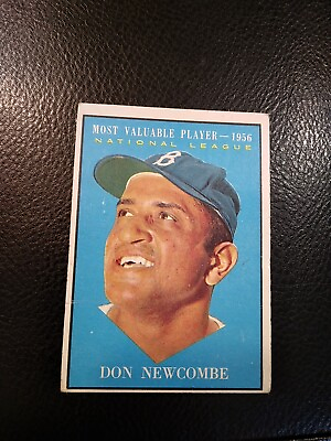 #ad 1961 Topps #483 Don Newcombe MVP Brooklyn Dodgers VG $3.45