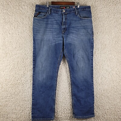 #ad Ariat FR M4 Relaxed Straight Jeans Men#x27;s 42 X 31* Flame Resistant Blue Stretch $34.88