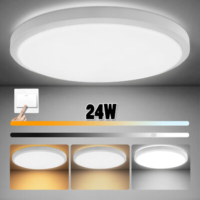 #ad Modern Dimmable LED Ceiling Lamp Flush Mount Ultra Thin Bedroom Light White Home $12.99
