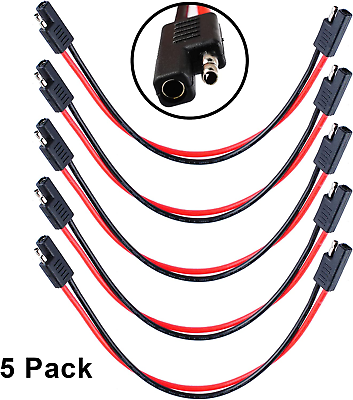 #ad 5Pcs 12quot; 12Gauge 12V 2 Pin Quick Disconnect Wire Harness SAE Connector Cable $19.58