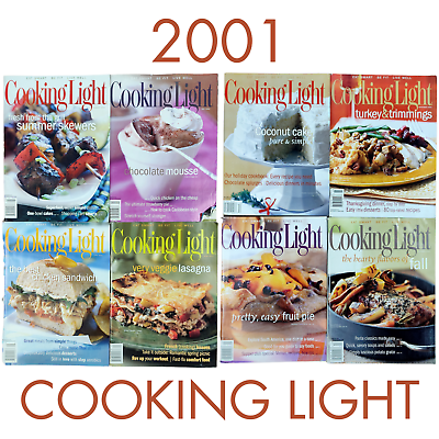 #ad 2001 COOKING LIGHT MAGAZINE Lot of 8 Issues $24.95