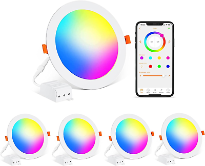 #ad Smart Recessed Lighting 4 Inch Color Changing 12W LED Downlight1200 Lumen Reces $55.99